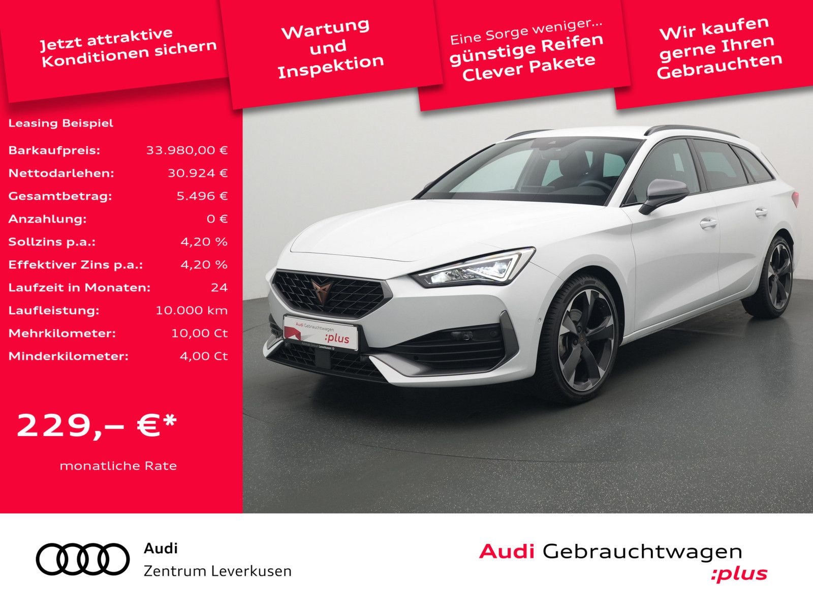 Cupra Leon ST DSG VIRT CARPLAY LED SHZ PDC ACC