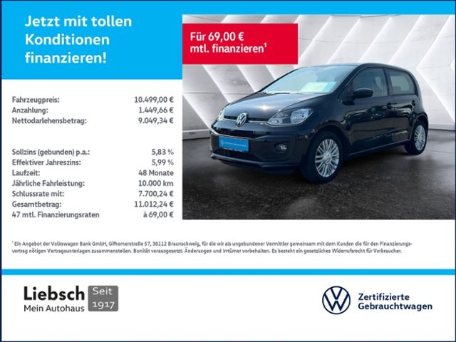 Volkswagen up! Move Up 1,0l 65 PS Klima Kamera Sitzheizung