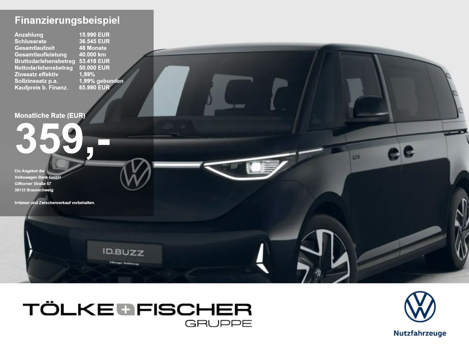 Volkswagen ID. Buzz GTX 4MOTION 1,99% IQ ACC AUT KlimaA. LE