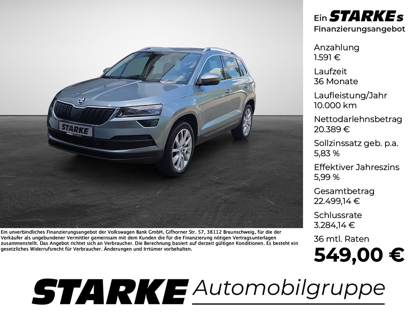 Skoda Karoq 1.5 TSI DSG Style  AHK Navi LED Leder Kame