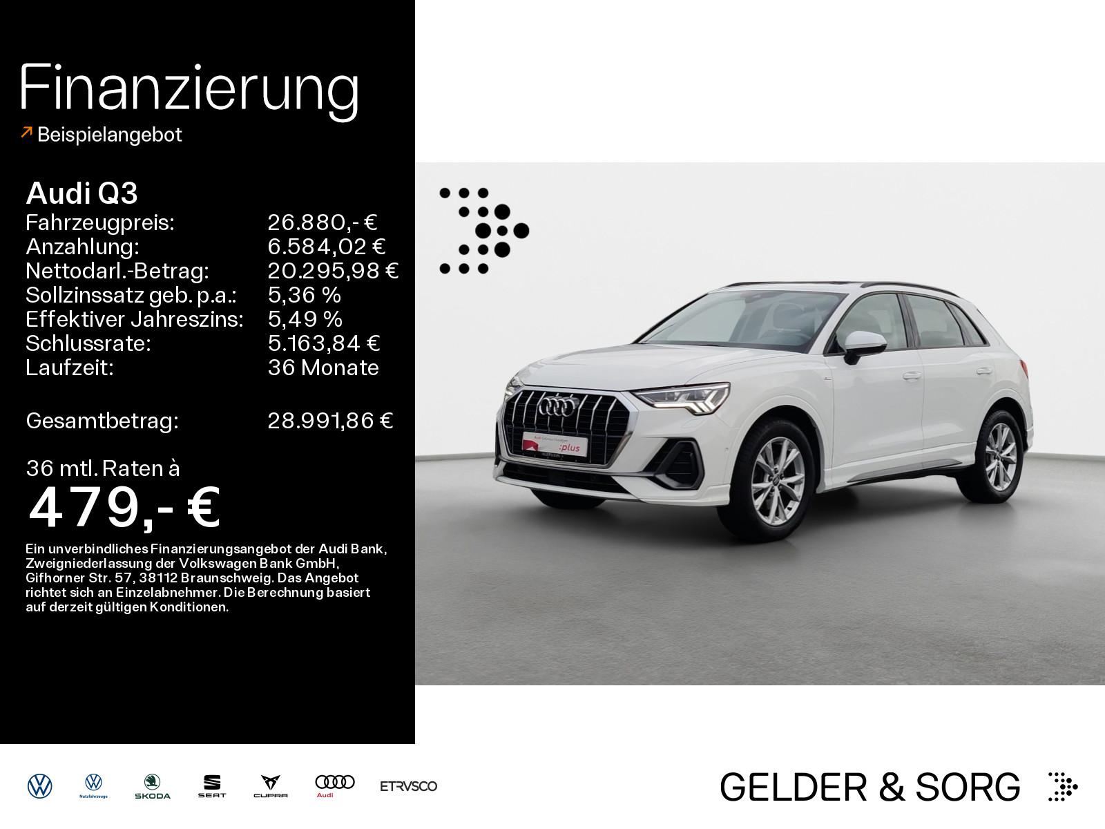 Audi Q3 40 TFSI S line qu. AHK*Matrix*360°*B&O*Pano*