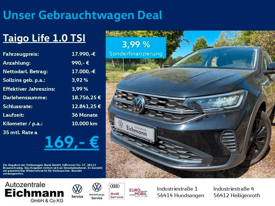 Volkswagen Taigo Life 1.0 TSI+LED+NAVI-PRO+APP+RFK+CLIMA+PD