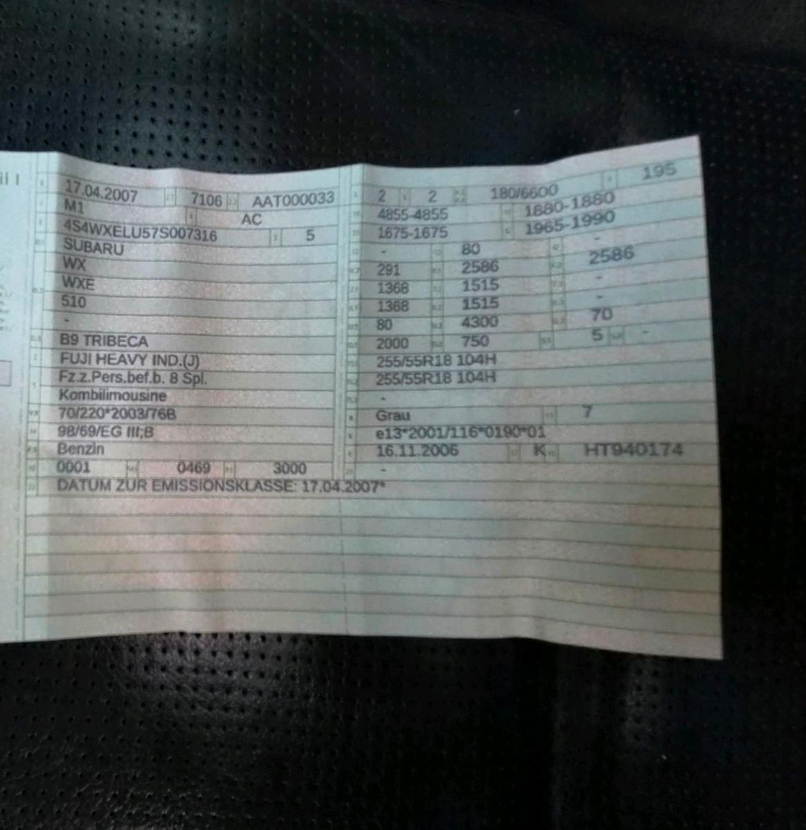 Subaru Tribeca 2007 — photo 12