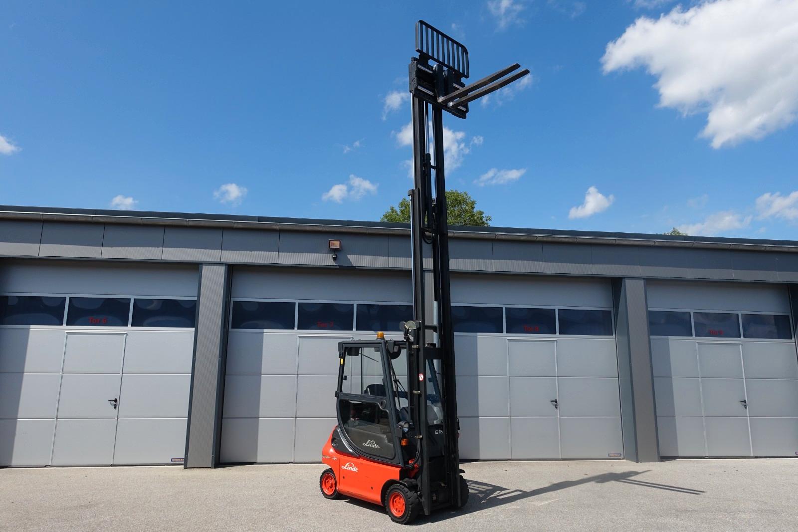 Linde E16P TRIPLEX Zinken + Seitenschieber Kabine UVV
