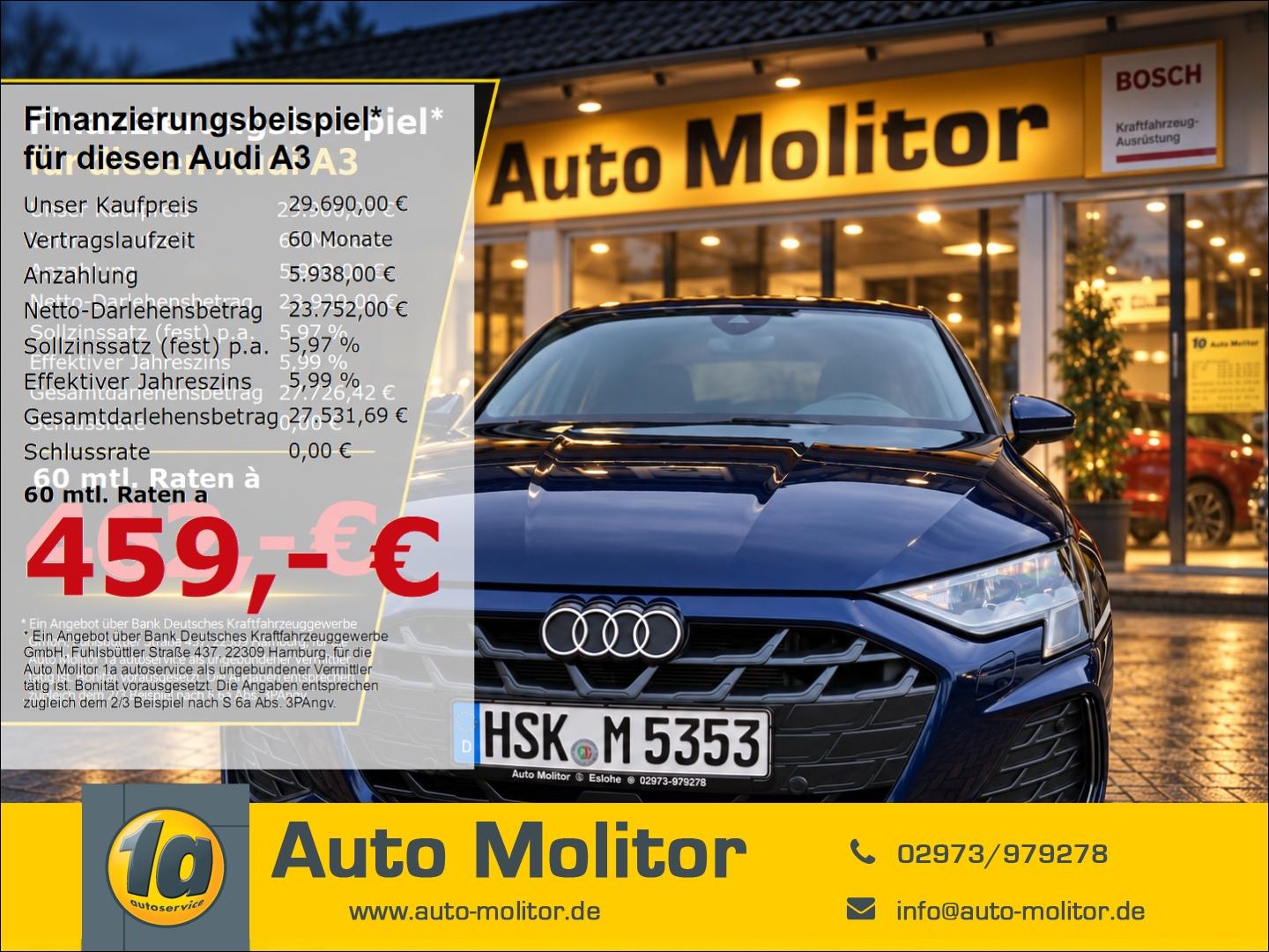 Audi A3 35 TFSI S line S-line HUD AHK-abnehmbar Navi