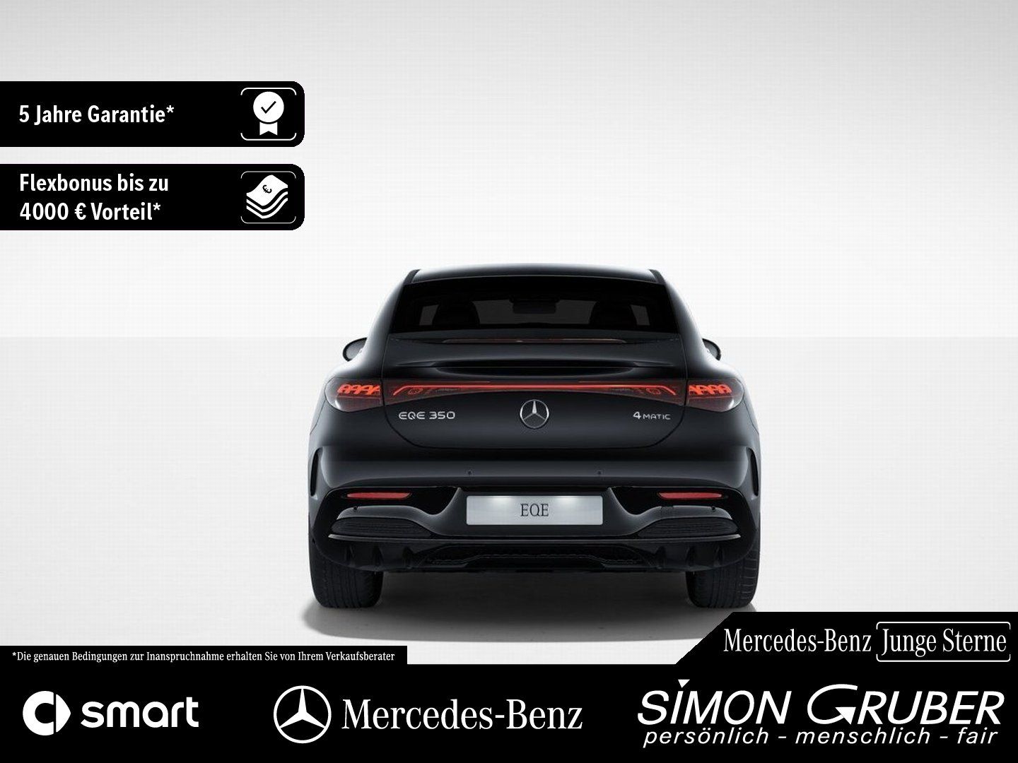 Fahrzeugabbildung Mercedes-Benz EQE 350 4M AMG Night Pano Airmatic HAL 0,25%