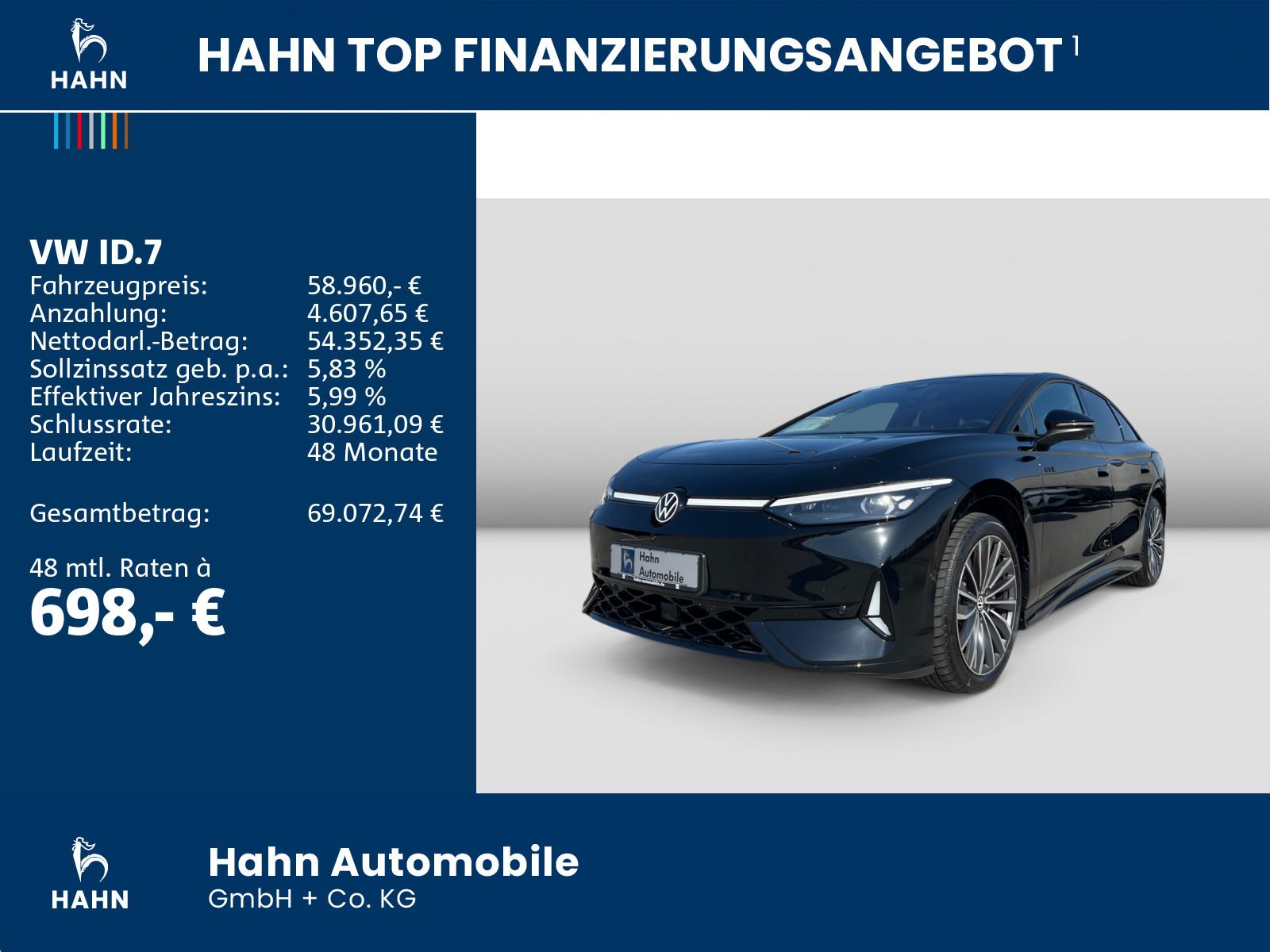 Volkswagen ID.7 GTX 4Motion AHK Pano Navi Wärmepumpe ACC Sp