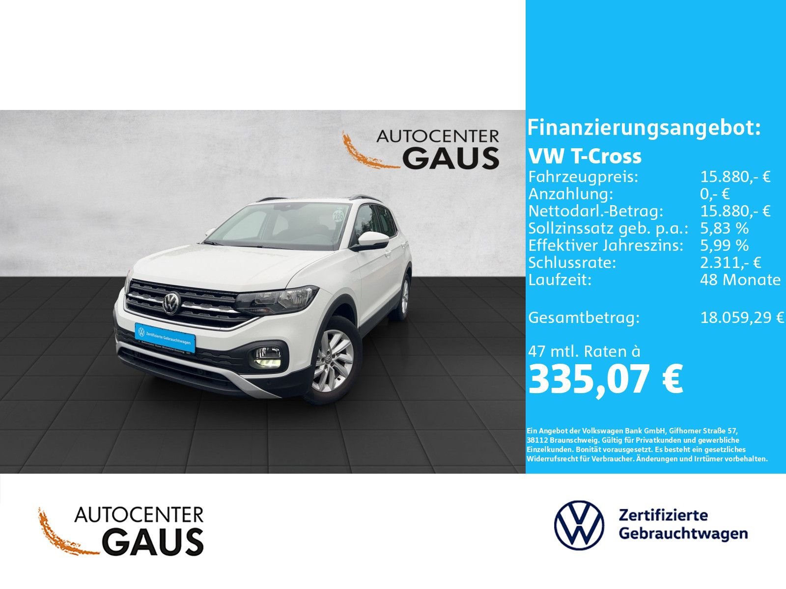 T-Cross Life 1.0 TSI ACC*Klima*SHZ