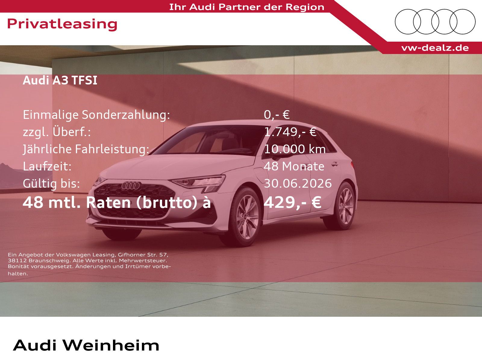 Audi A3 SB TFSI e !€ 4500 E-Förderung als Anzahlung!