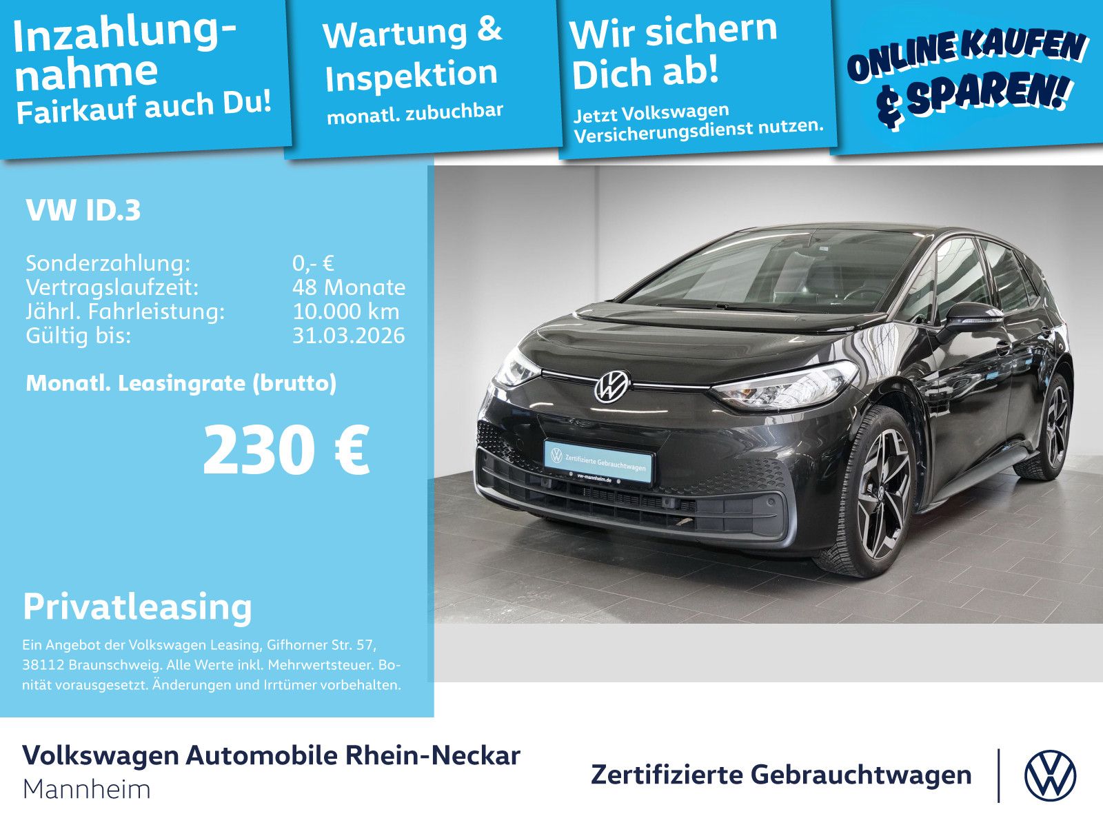 Volkswagen ID.3 Pure 110 kW Performance City Navi PDC LED u