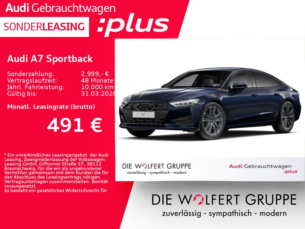 Audi A7 Sportback 50 TFSI e quattro S tronic **0,5%**