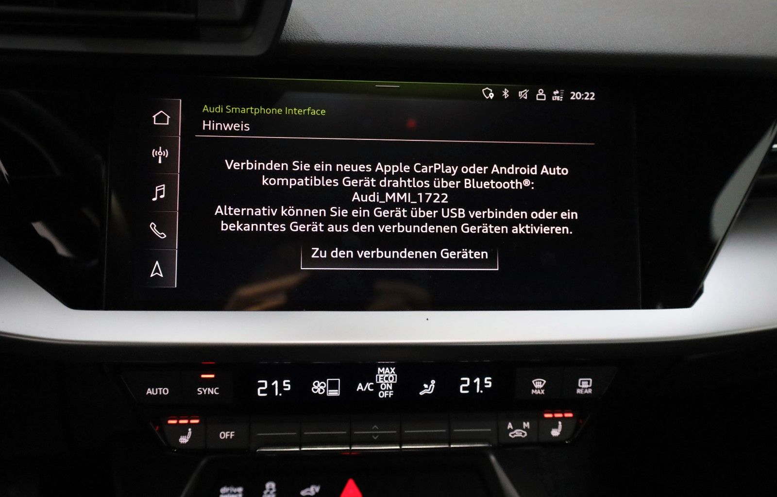 Fahrzeugabbildung Audi A3 40 TFSIe Sportback ACC,LED,CarPlay,SH,PDC
