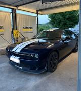 Dodge Challenger 3.6 VIERROHR SPORTAUSPUFF/VOLLAUSSTAT - blaue Dodge Challenger