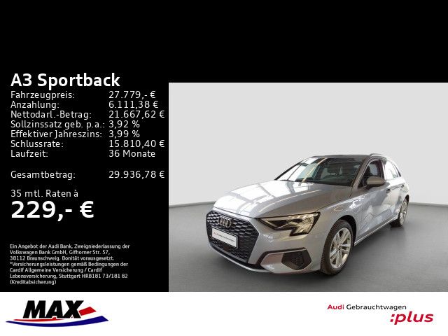 A3 Sportback 40 TFSI e LED+KAMERA+PDC+VCP+SMARTP