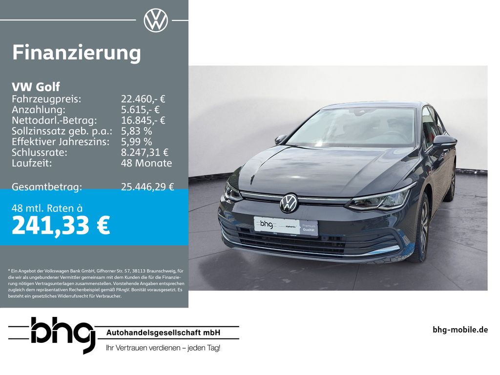 Golf Life 1,0 l eTSI OPF DSG