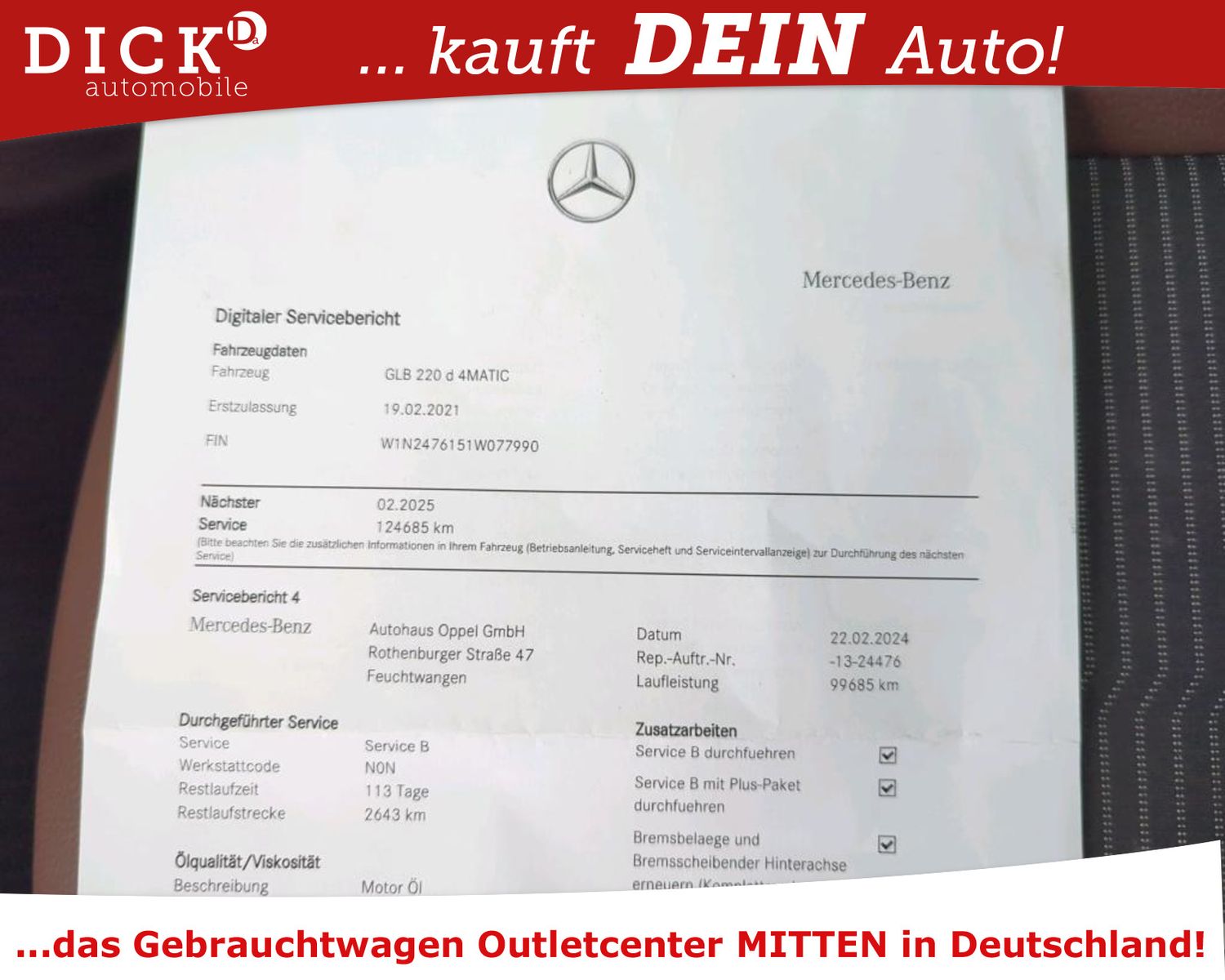 Fahrzeugabbildung Mercedes-Benz GLB 220d 4Mat 8G LED/ACC/NAVI+/VIRTU/SHZ/AHK/8Fa