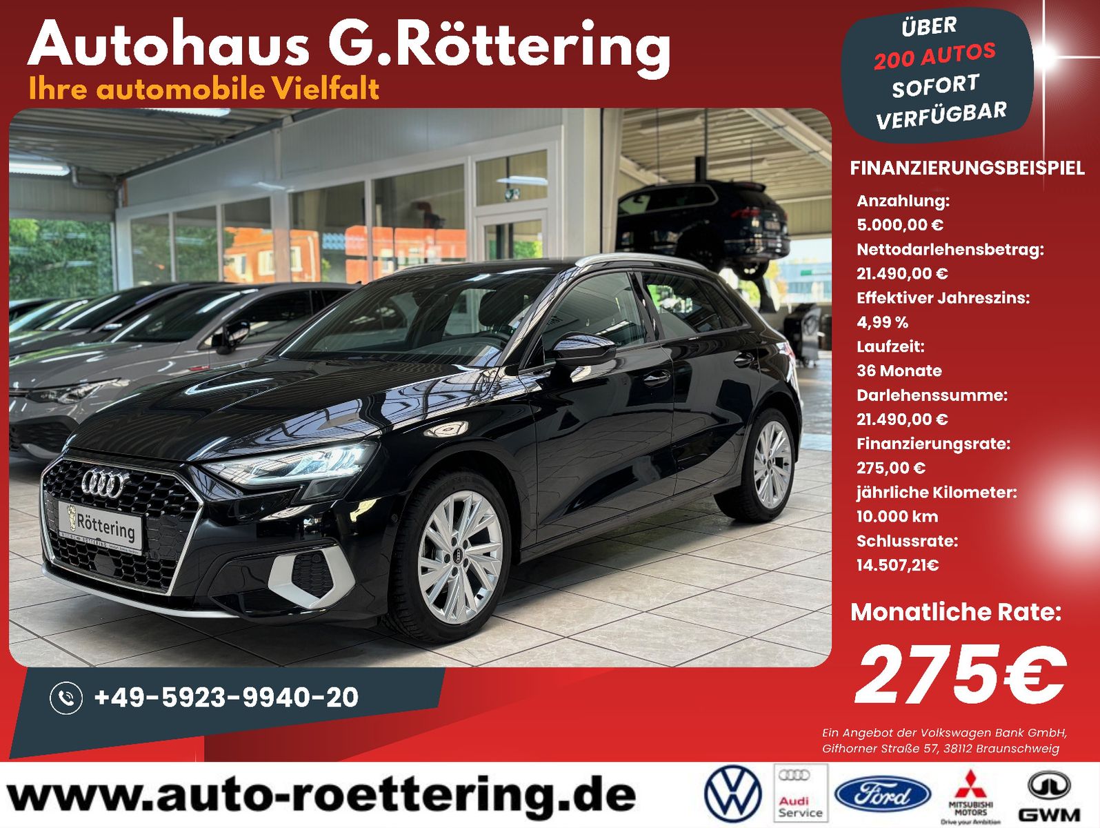 Fahrzeugabbildung Audi A3 Sportback 35 TDI advanced LED+KAMERA+NAVI+GRA