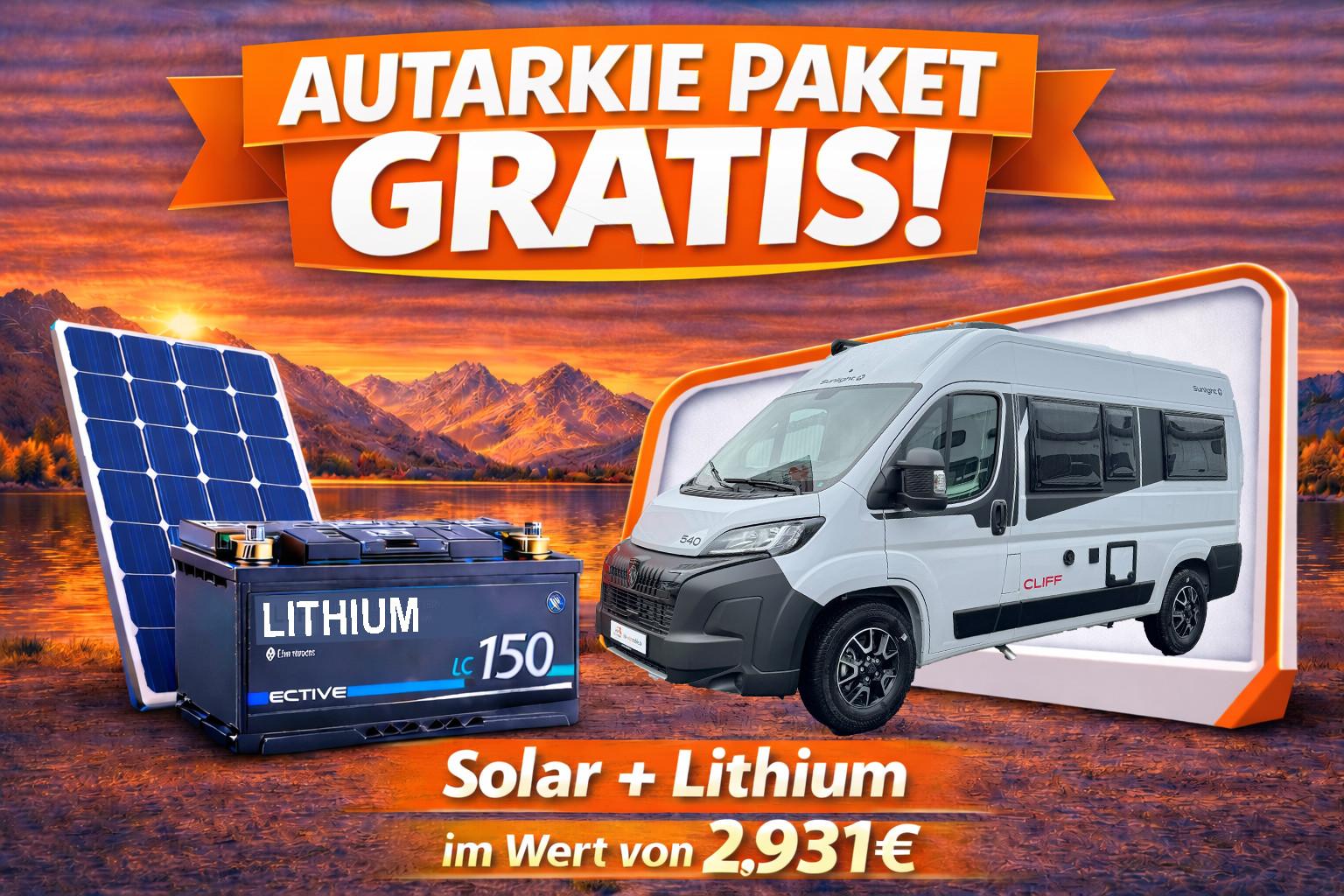 Sunlight Cliff 540 Entry, 16"Alu,6E,REMIS,2x95Ah,AKTION