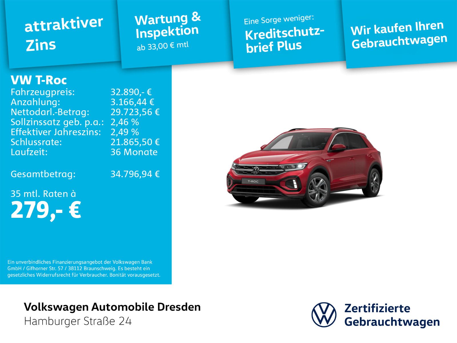Volkswagen T-Roc R-Line 1.5 TSI DSG LED-PLUS KAM NAV APP