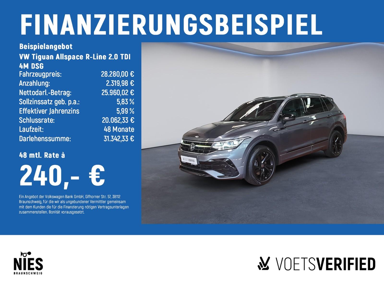 Volkswagen Tiguan Allspace R-Line 2.0 TDI 4M DSG PANO+AHK+N