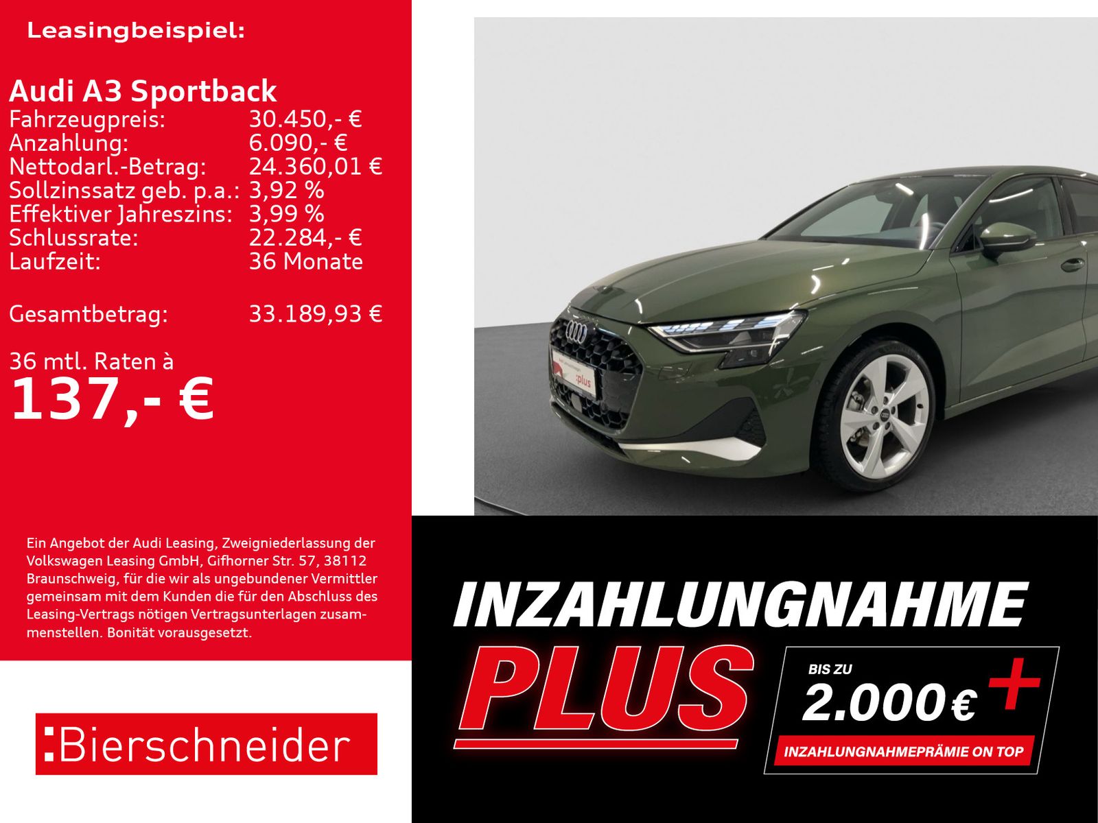 Audi A3 Sportback 30 TFSI advanced AHK LED PANO CAM A imagem 2