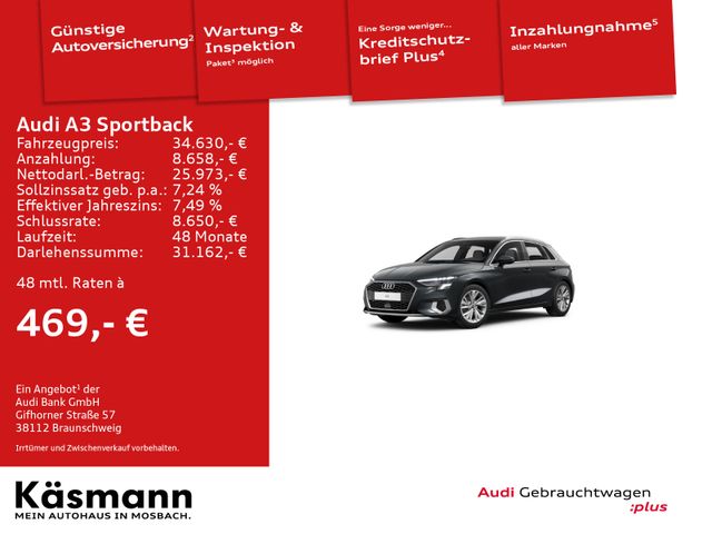 Audi A3 Sportback 35TFSI advanced LED KAM NAVI SHZ