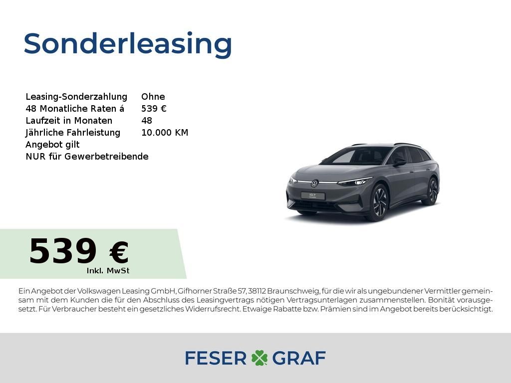 Volkswagen ID.7 Tourer Pro 286 PS 77 kWh 1-Gang-Automatik