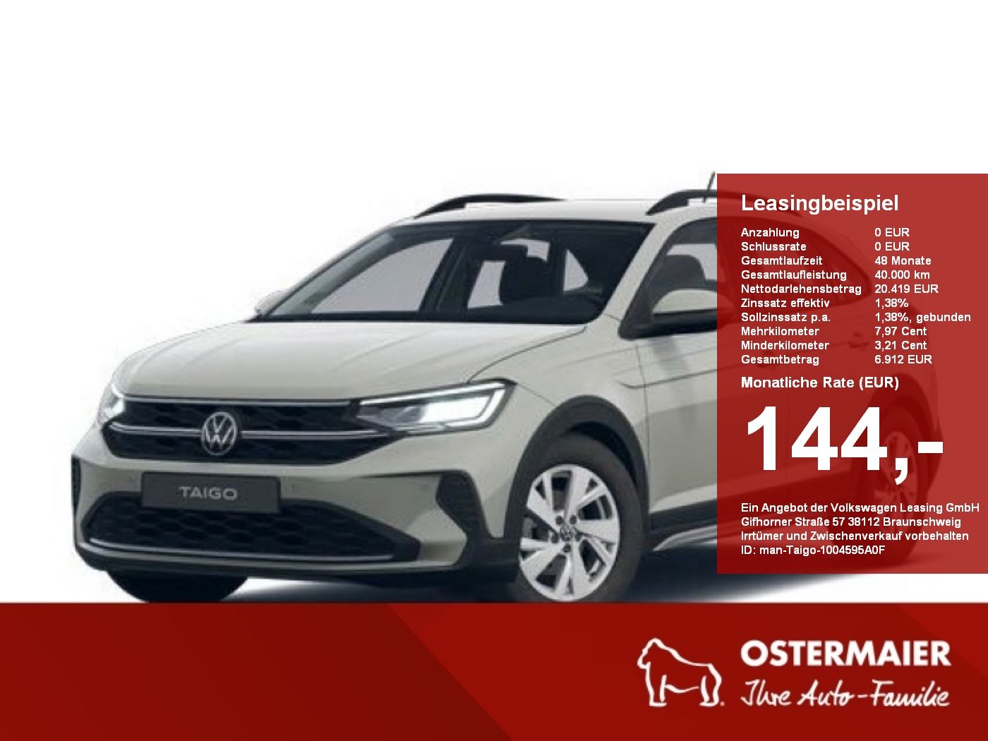 Volkswagen Taigo Life 1.0TSI 95PS 5-Gang LED,KLIMA,16''ALU,