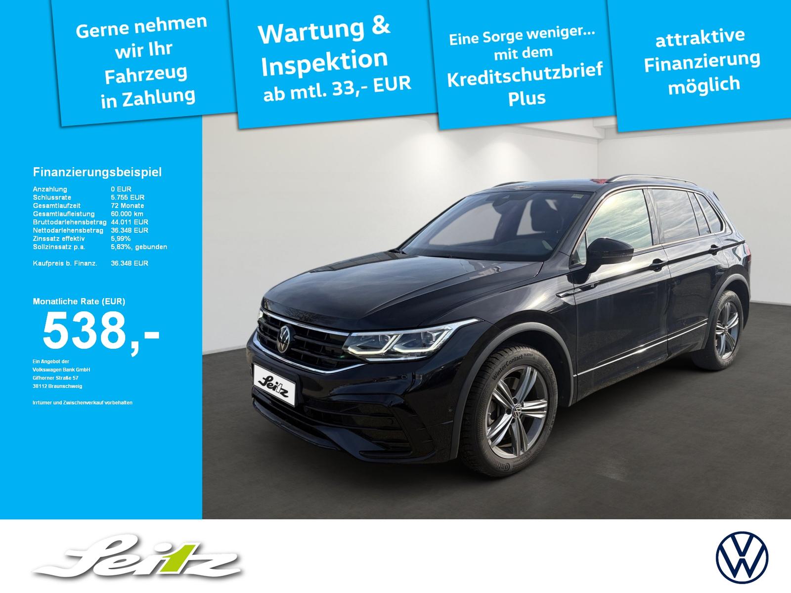 Volkswagen Tiguan 2.0 TDI 4M R-Line *AHK*MATRIX*KAMERA*NAVI