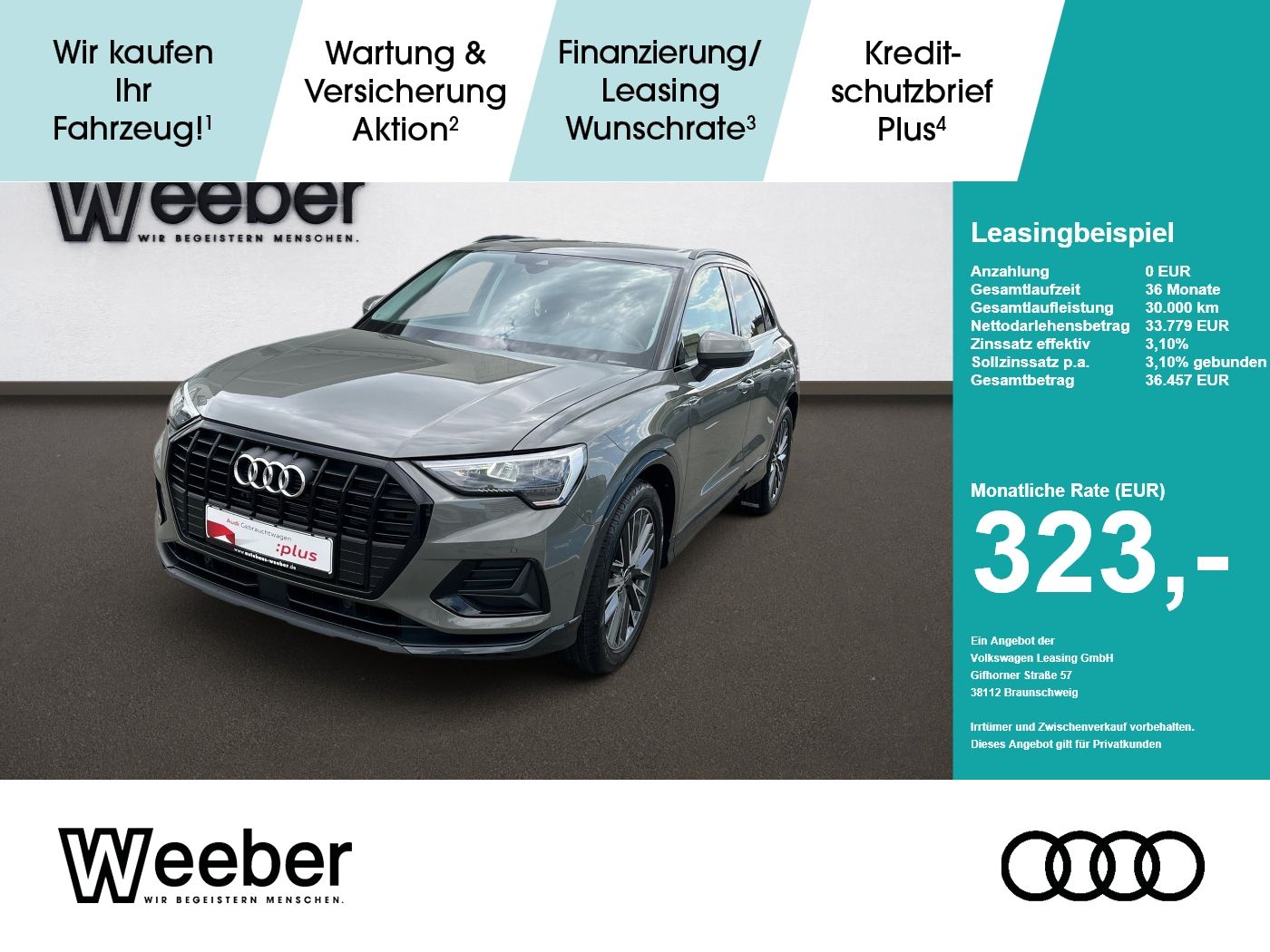Audi Q3 advanced AHK*NAVI*LED*19LM*5J GAR AHK Navi
