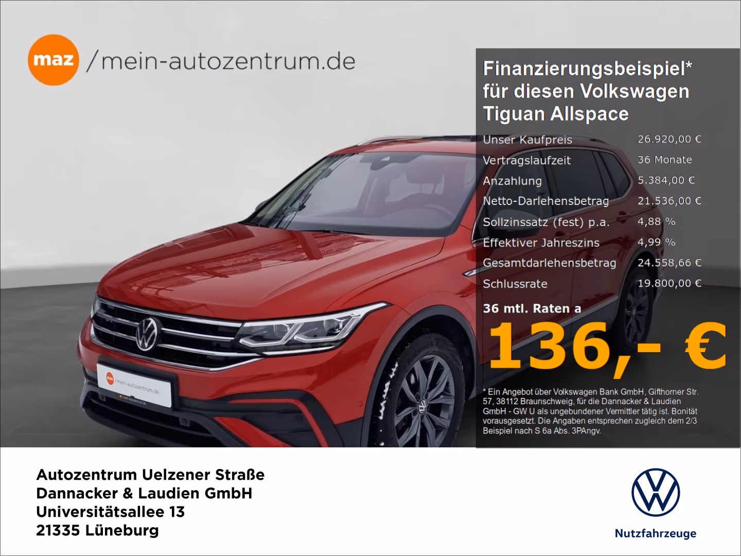 Volkswagen Tiguan Allspace 2.0 TDI Life 4Motion Alu Matrix-