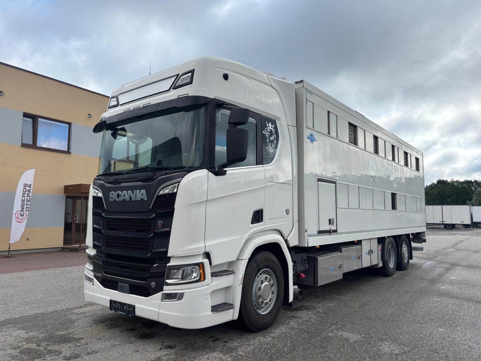 Scania R580 6x2*4 EURO6 + RETARDER + DOUBLE FLOOR BOX