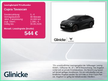 Cupra Leasingangebot: Cupra Tavascan VZ 4Drive 250 kW  77 kWh Adrenaline Pac