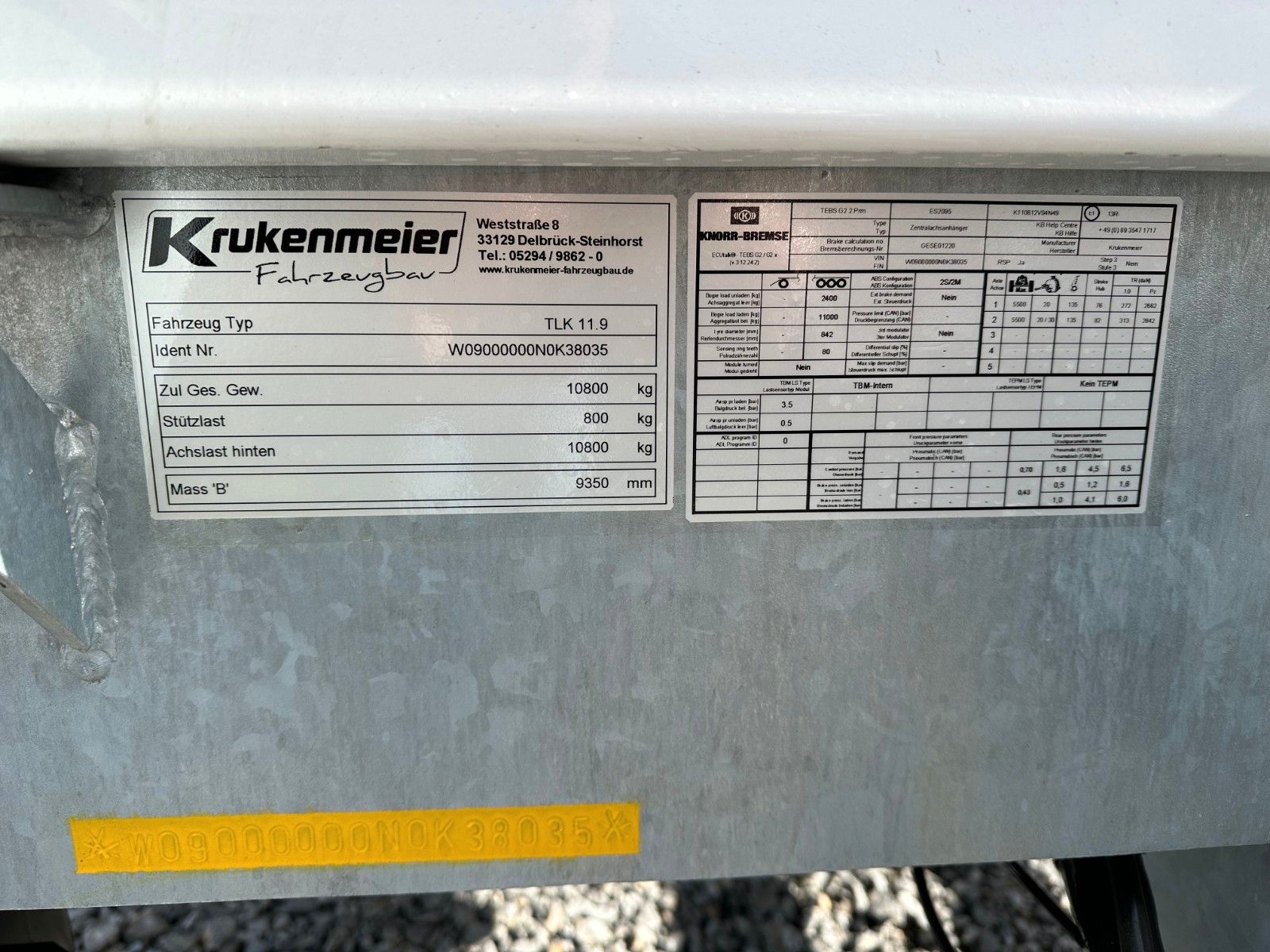 Fahrzeugabbildung Krukenmeier Tandem TLKD 11  Koffer Durchlader