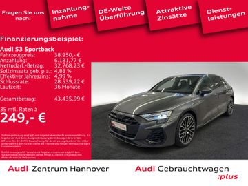 Audi Leasingangebot: Audi S3 Sportback 2.0 TFSI ACC Kamera virtual Navi