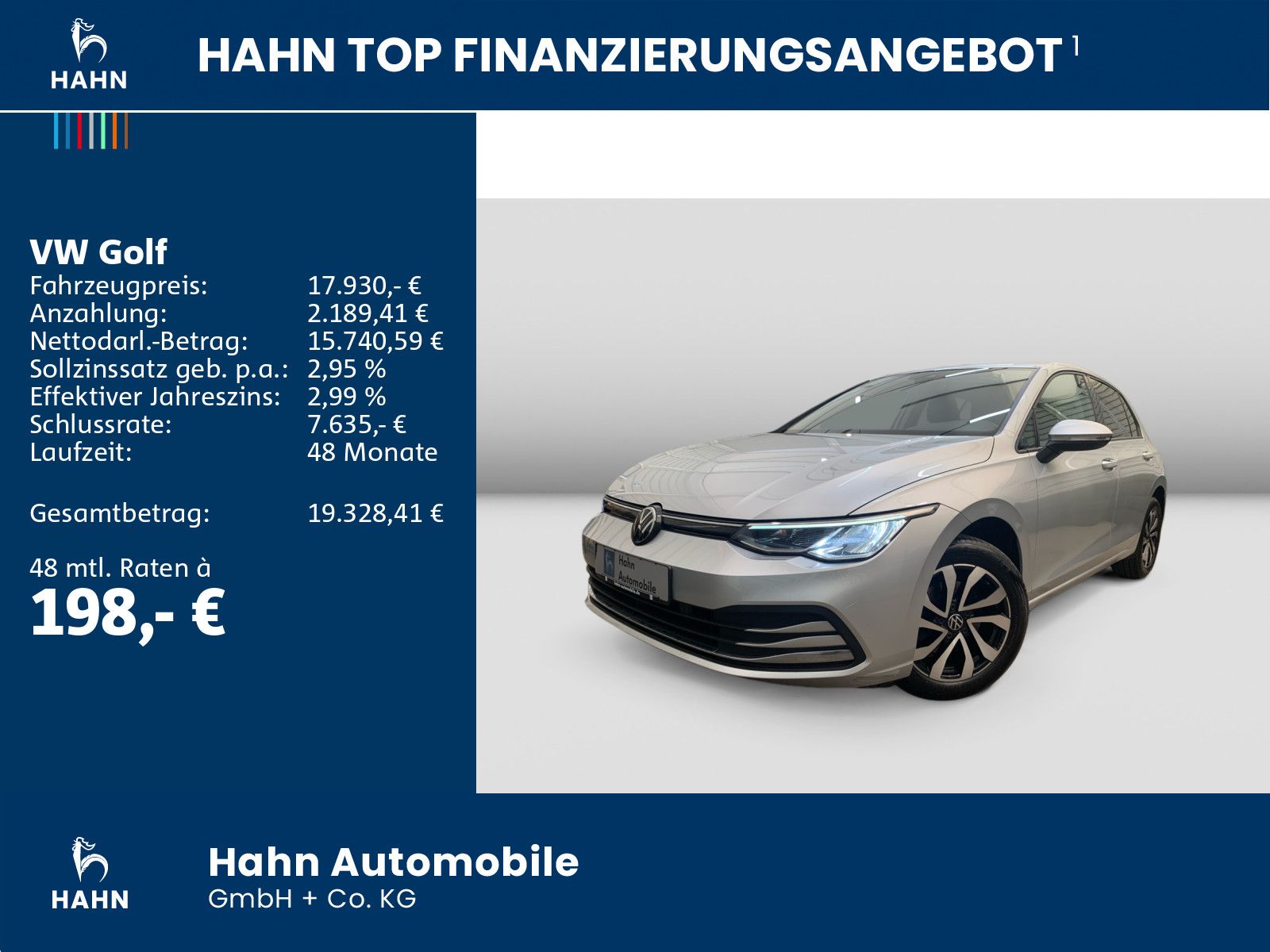 Volkswagen Golf 2.0TDI Active AHK Navi LED ACC MFL App 16 foto 2