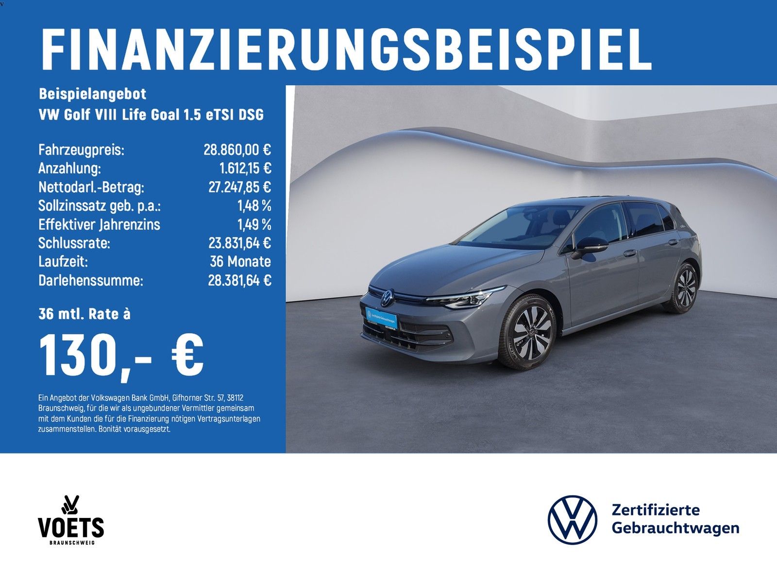 Volkswagen Golf VIII Life Goal 1.5 eTSI DSG MATRIX+RearView