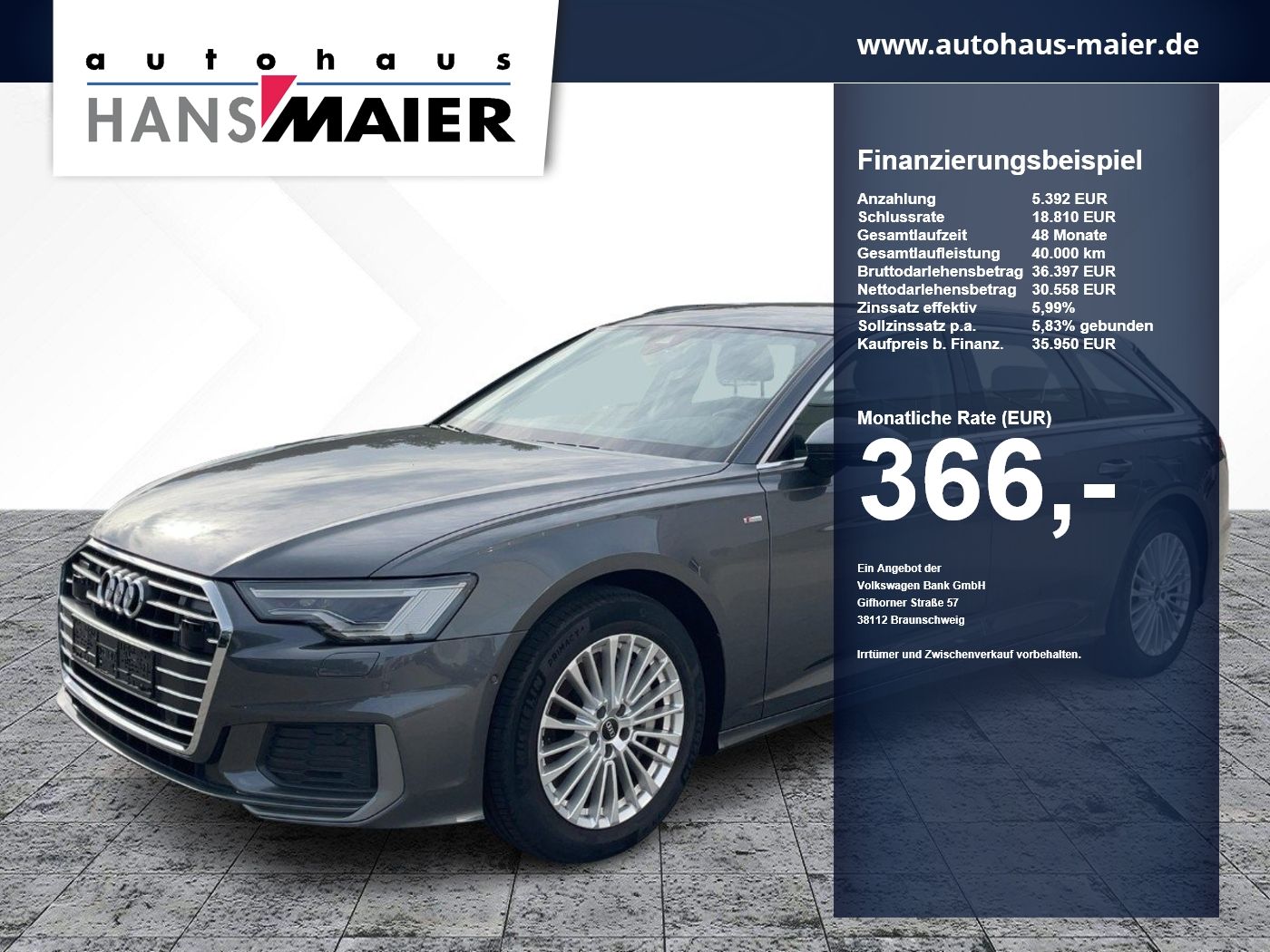Audi A6 Avant 50 TFSIe qu. design Stronic S-Line AHK