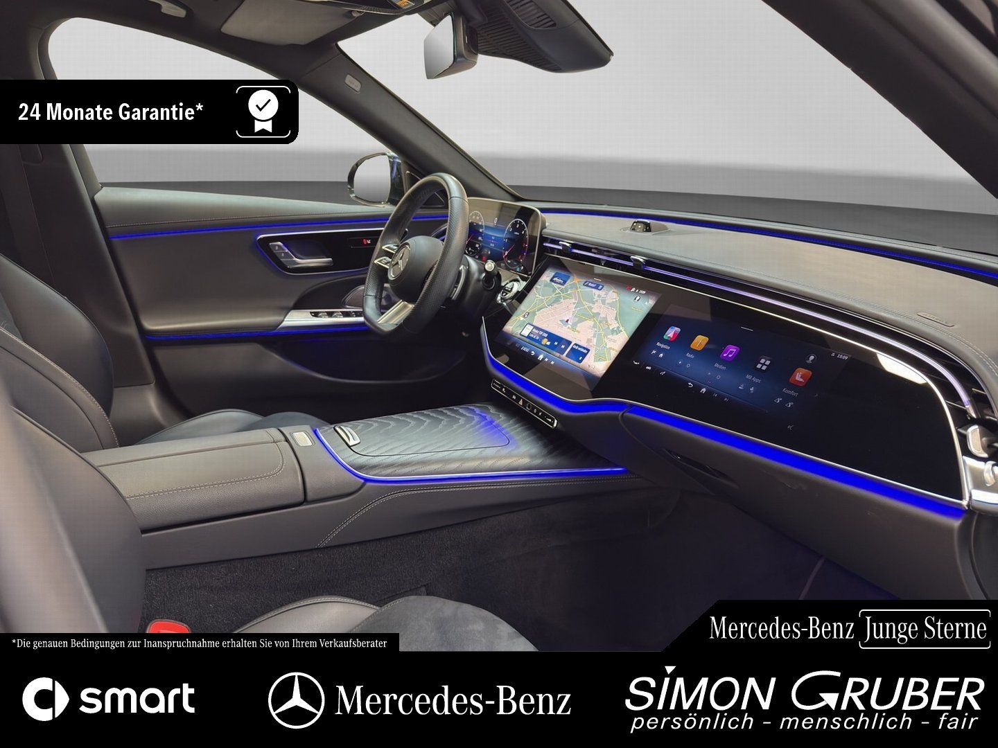 Fahrzeugabbildung Mercedes-Benz E 220 d AMG Night Pano Superscreen Burm 20 Zoll