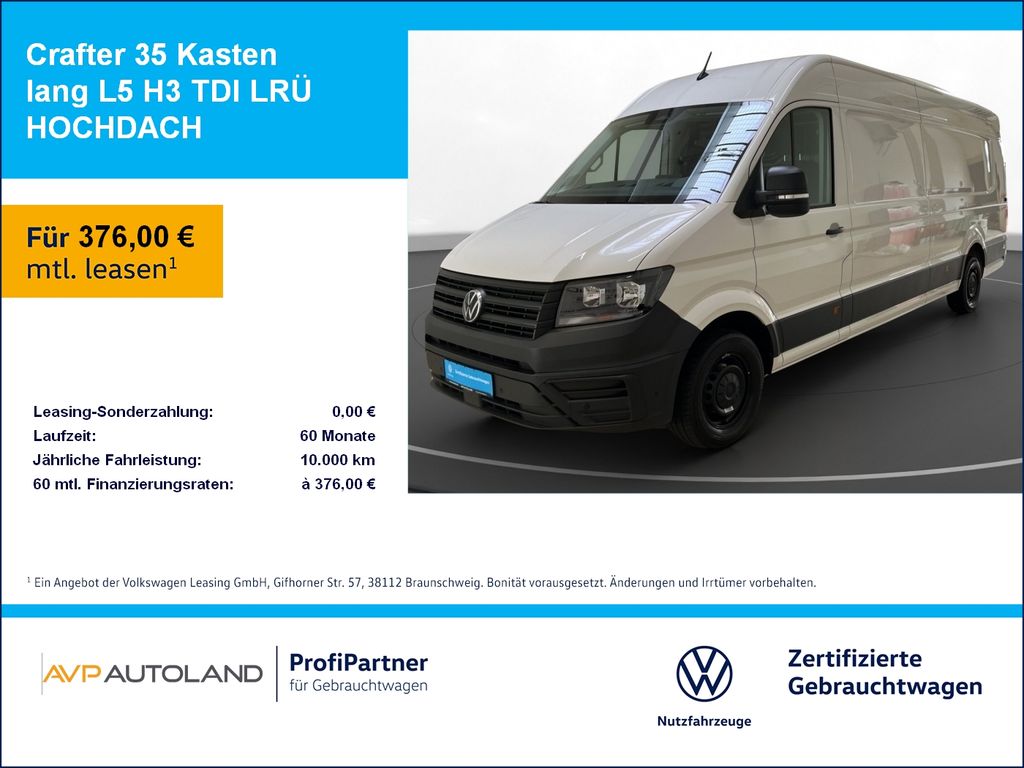 Volkswagen Crafter 35 Kasten lang L5 H3 TDI LRÜ HOCHDACH