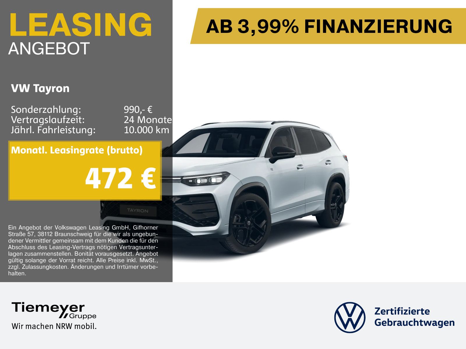 Volkswagen Tayron 2.0 TSI 4M R-LINE 7SITZE PANO LEDER STHZG foto 1