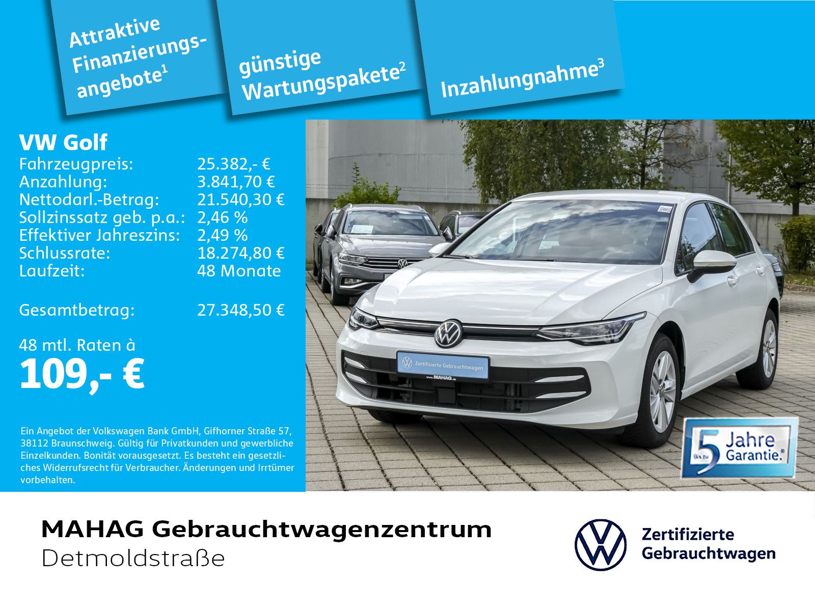 Volkswagen Golf VIII Life 1.5 eTSI LED ParkPilot RearView A foto 2