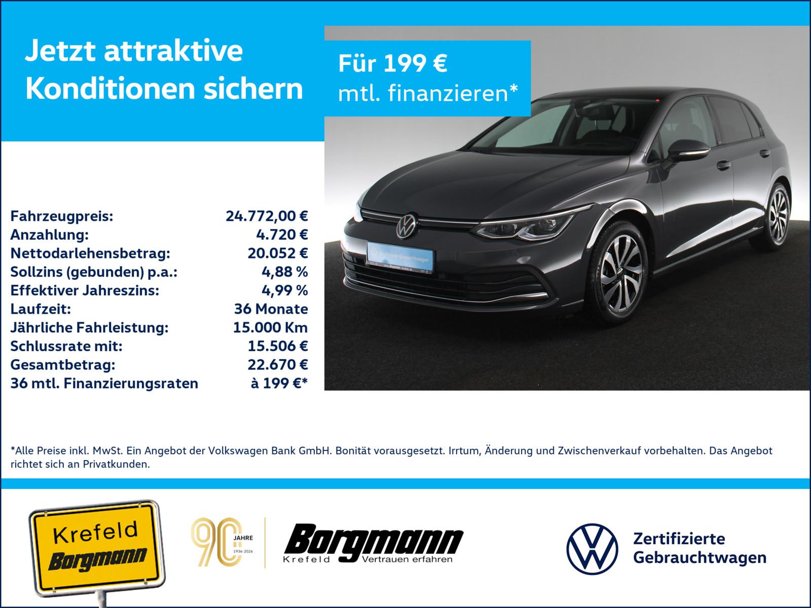 Volkswagen Golf VIII 2.0 TDI Active AHK MATRIX-LED PANO HUD