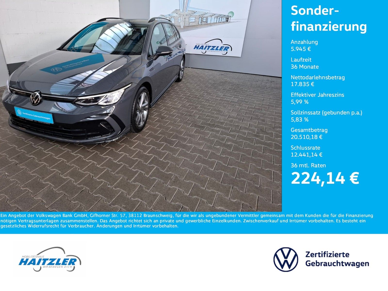 Fahrzeugabbildung Volkswagen Golf VIII Var. R-Line 1.5 eTSI DSG +ACC+Navi+LED