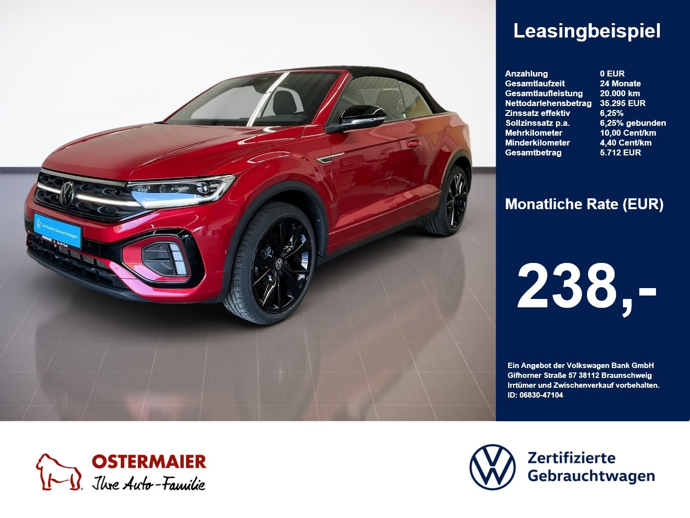 Volkswagen T-Roc Cabriolet R-LINE BLACK 1.5TSI 150PS NP.60T