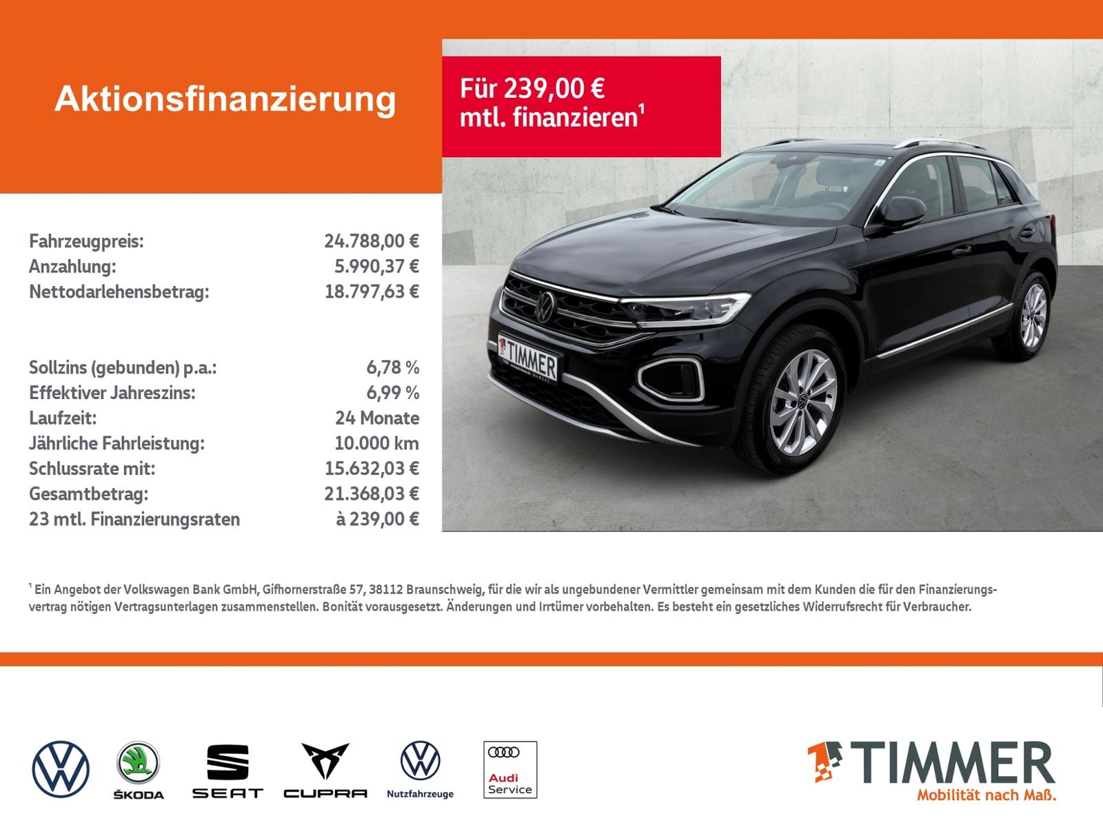 Volkswagen T-Roc 1.5 TSI DSG STYLE +AHK +LED +ACC +VIRTUAL