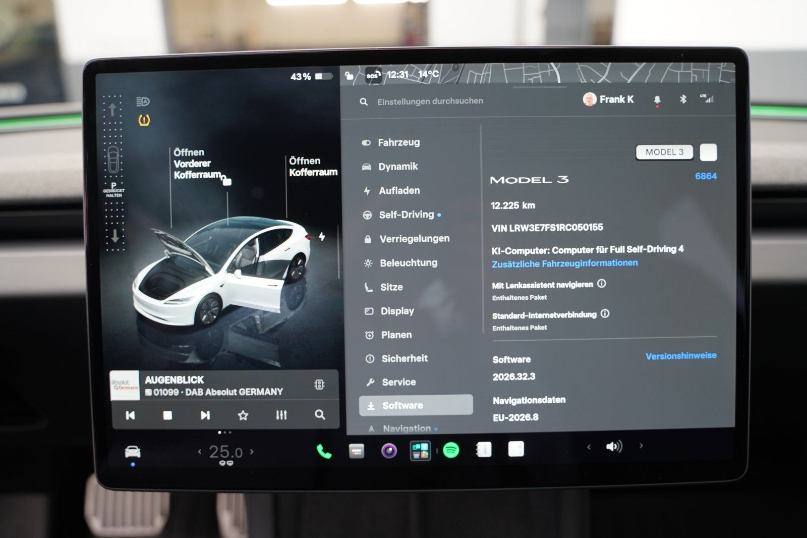 Tesla Model 3 Standard Range Highland EAP unfallfre foto 12
