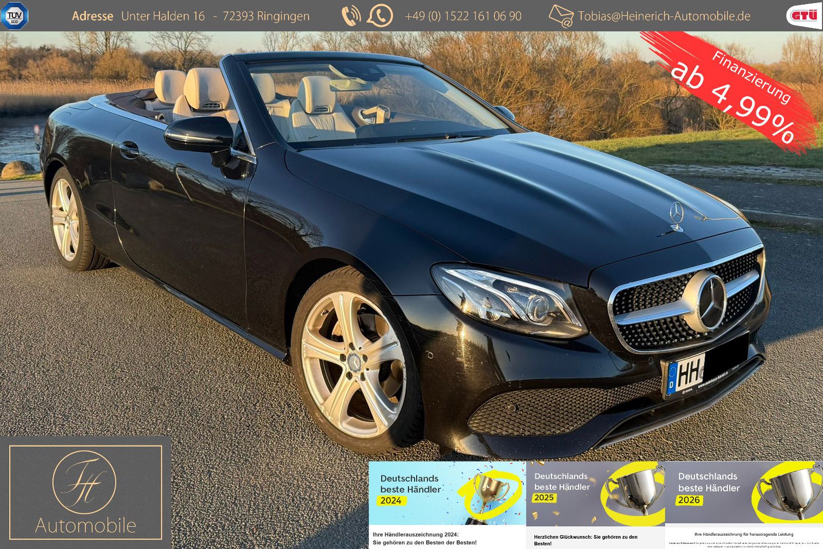 MERCEDES-BENZ E 220d Cabrio*Leder*LED*Nackenheizung*Navi