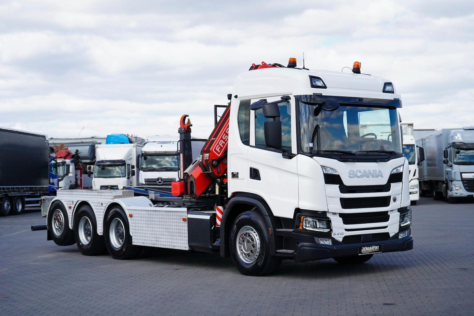 Scania G 410 / E 6 / 8 X 4 / HDS + HAKOWIEC / TRIDEM /
