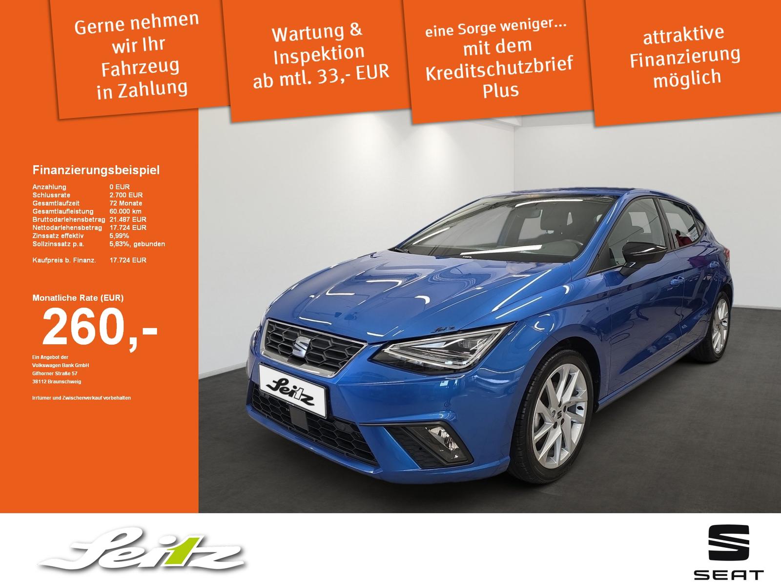 Seat Ibiza 1.0 TSI FR *KAMERA*NAVI*SITZHZG*FULL LINK*